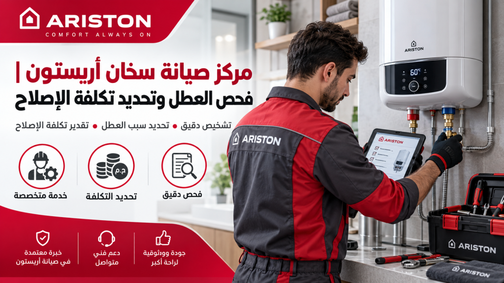 مركز صيانة سخان أريستون | فحص العطل وتحديد تكلفة الإصلاح