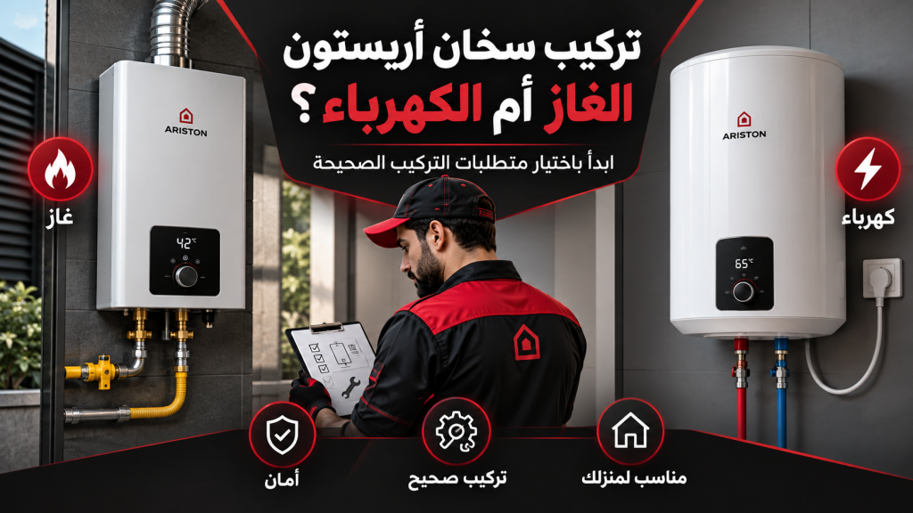 تركيب سخان أريستون الغاز أم الكهرباء؟ ابدأ باختيار متطلبات التركيب الصحيحة